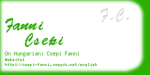 fanni csepi business card